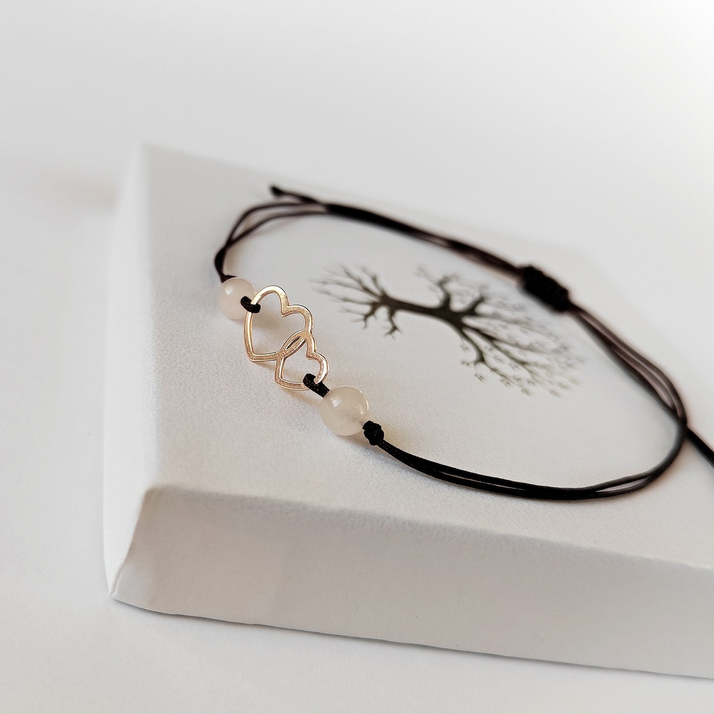 Růženín a rose gold srdíčka (č. 619)