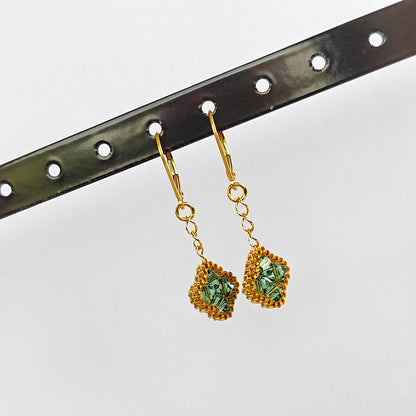 Zlatozelené se swarovski (č. 1753)
