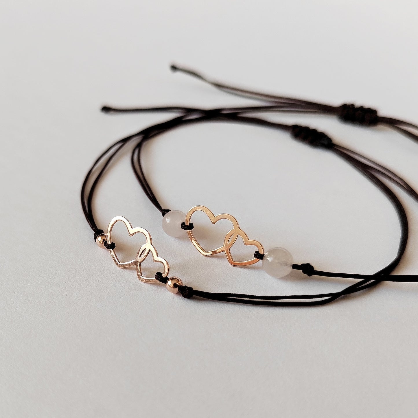S rose gold dvojitým srdíčem (č. 618)