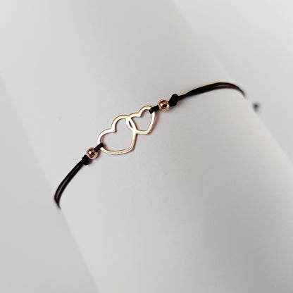 S rose gold dvojitým srdíčem (č. 618)