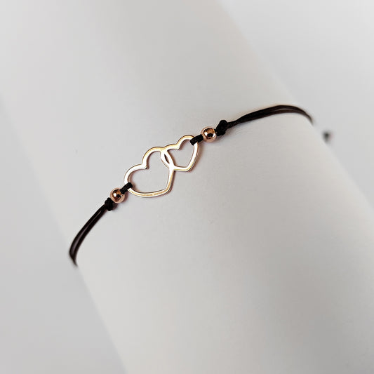 S rose gold dvojitým srdíčem (č. 618)