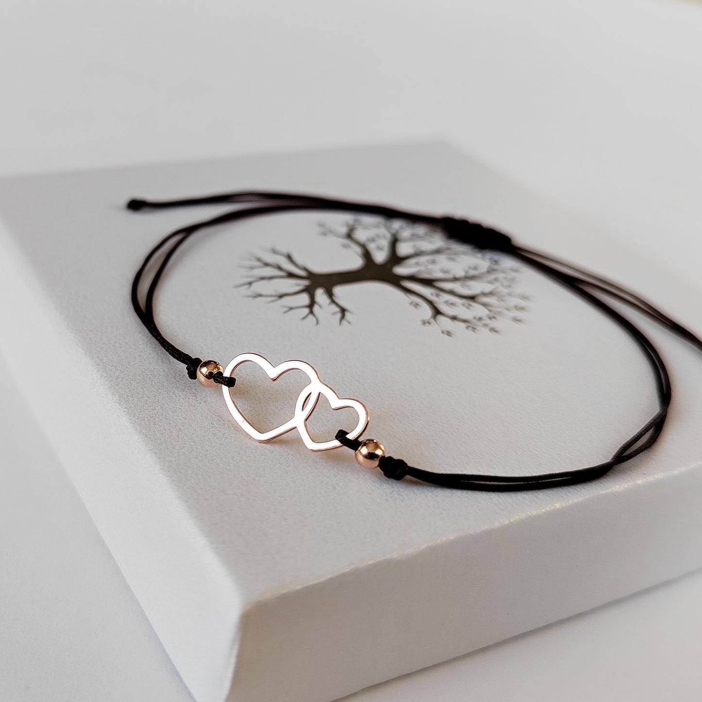 S rose gold dvojitým srdíčem (č. 618)