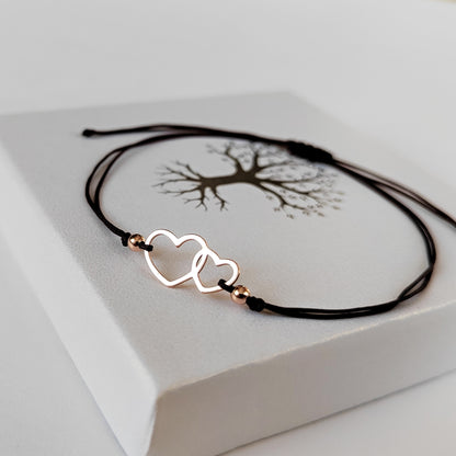 S rose gold dvojitým srdíčem (č. 618)