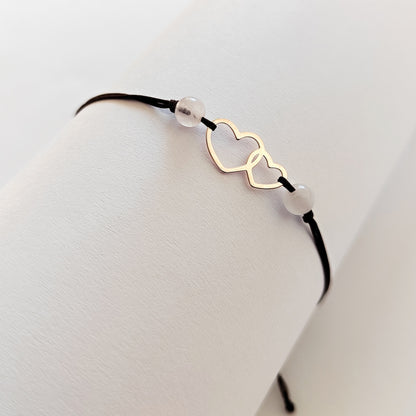Růženín a rose gold srdíčka (č. 619)