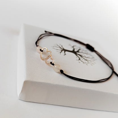 Růženín a rose gold srdíčka (č. 619)