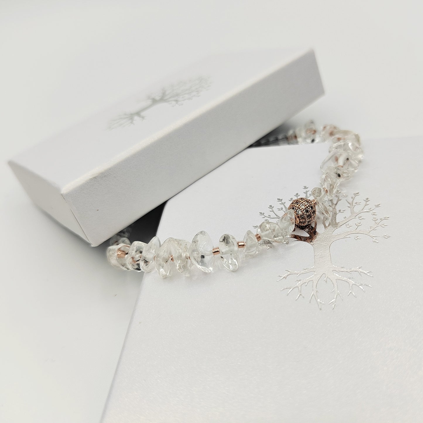 Křišťál, zirkony a rose gold (č. 810)